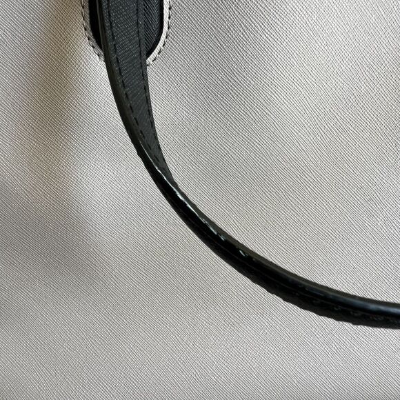 Kate Spade Leighann Laurel Way Leather Satchel Neutral Blush/Black Handbag Large - Picture 13 of 13